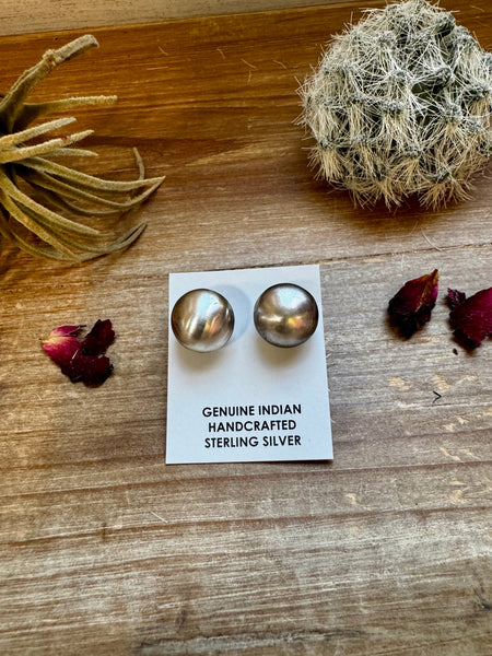 20mm Sterling Silver Pearls Stud Earrings