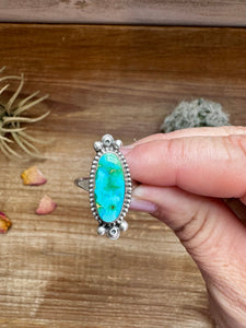 Royston Turquoise & Sterling Silver Ring- Size 7 3/4