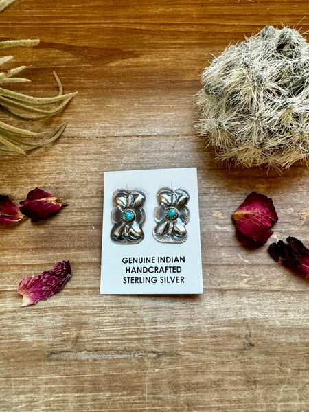 Sterling Silver and Turquoise Stud Earrings