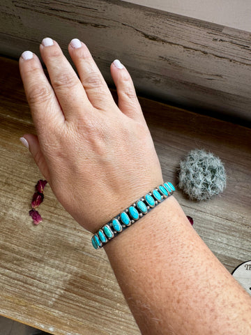 Turquoise Sterling Silver Bangle Bracelet