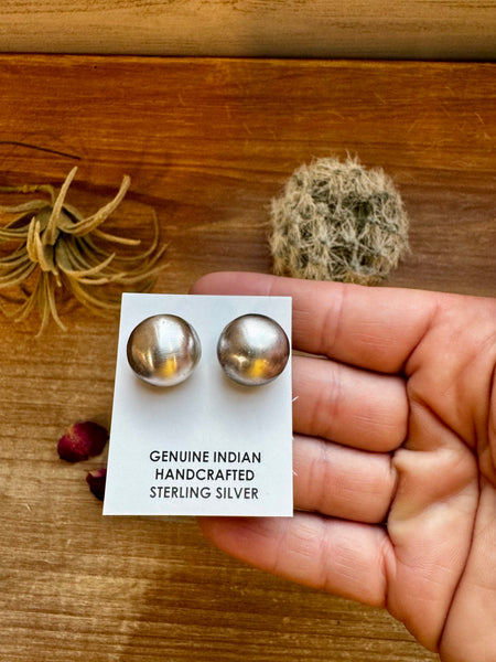 20mm Sterling Silver Pearls Stud Earrings