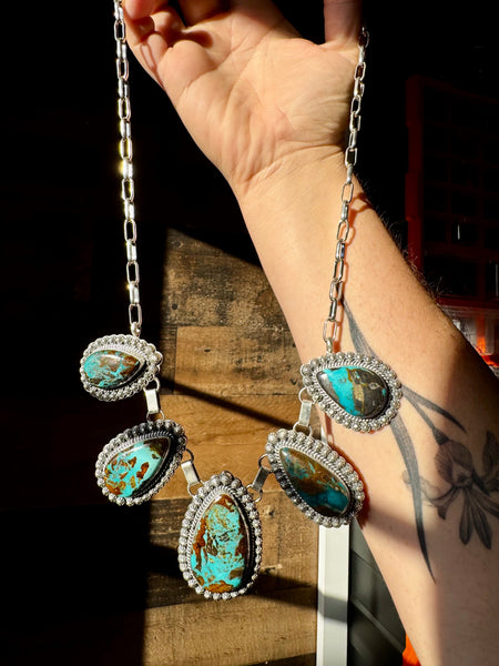 Blackjack Turquoise 5-Stone Necklace