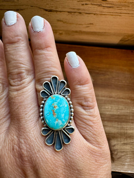 Royston Turquoise & Sterling Silver Ring-Size 9