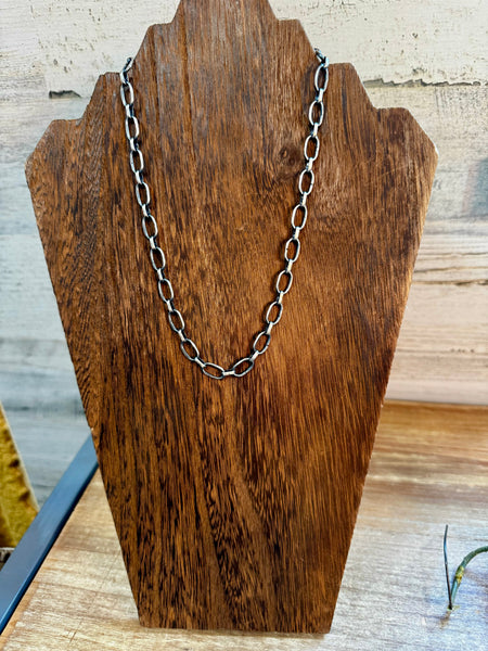 Sterling Silver Rope Chain Necklace- 18"