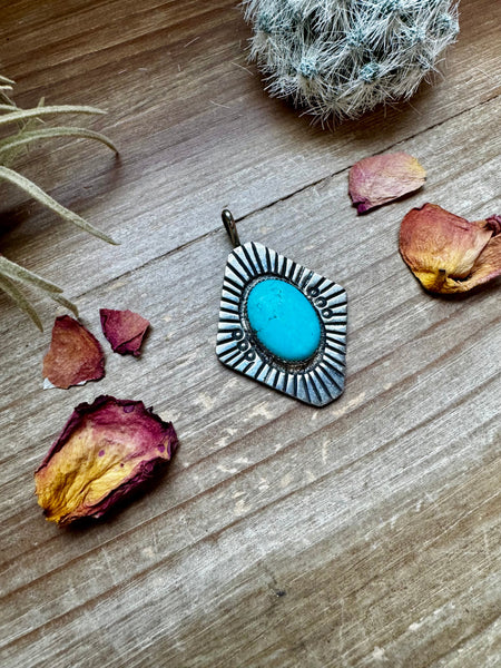 Turquoise & Sterling Silver Pendant