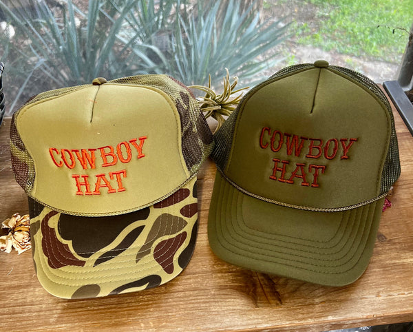 Cowboy Hat Embroidered Trucker Hat