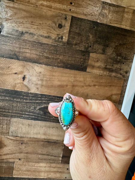 Kingman Turquoise Ring-Size 7 & 8