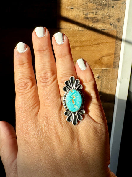 Royston Turquoise & Sterling Silver Ring-Size 9