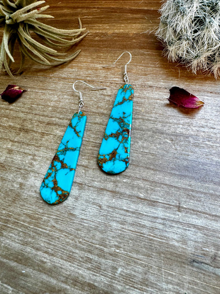 Turquoise Slab Earrings