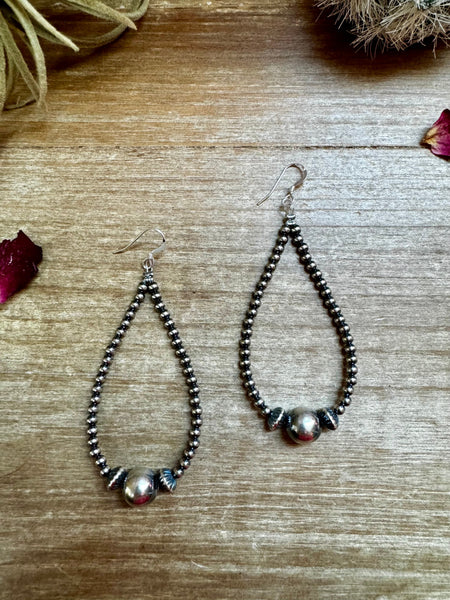 3-10 mm Sterling Silver Pearl Teardrop Earrings