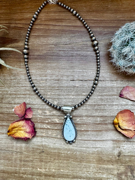 White Buffalo Teardrop Pendant