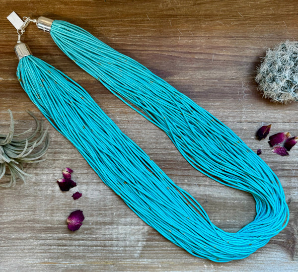 Multistrand Kingman Turquoise Necklace