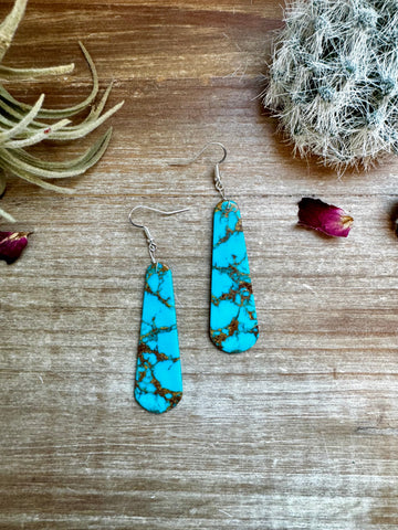 Turquoise Slab Earrings