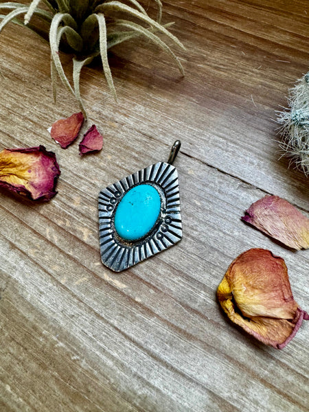 Turquoise & Sterling Silver Pendant