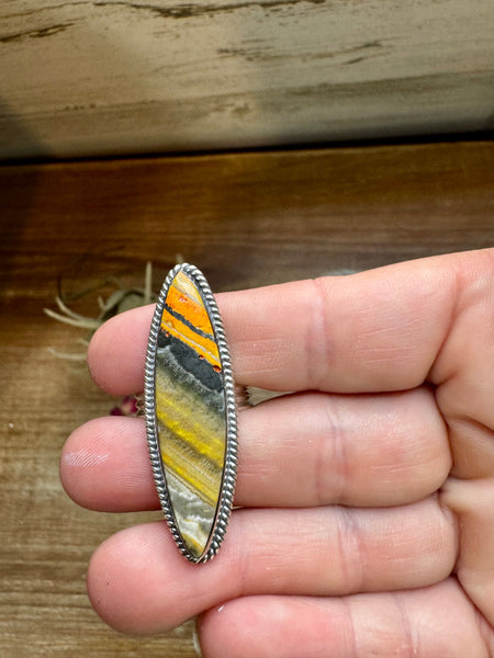 Bumblebee Jasper Ring -Size 8