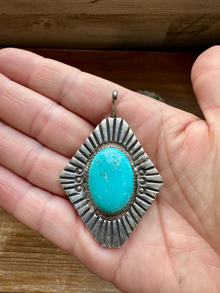 Turquoise & Sterling Silver Pendant