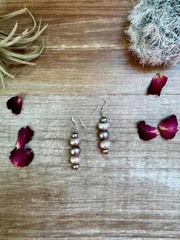 Navajo Pearl & Freshwater Pearl Earrings