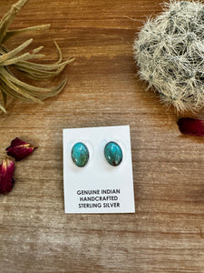 Turquoise Oval Stud Earrings