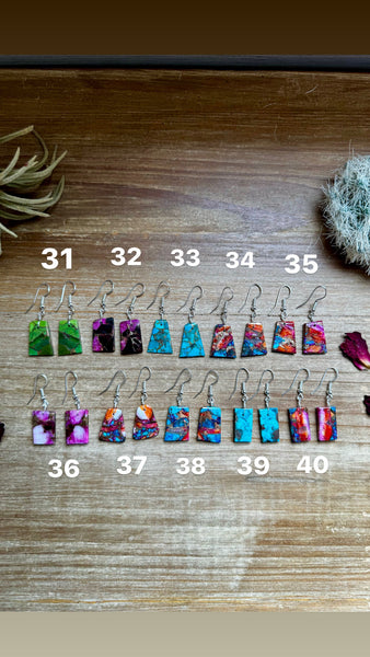 Mini Slab Earrings - Pick Your Style