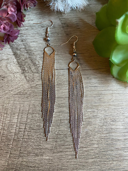 Chic Silver Fringe Earrings